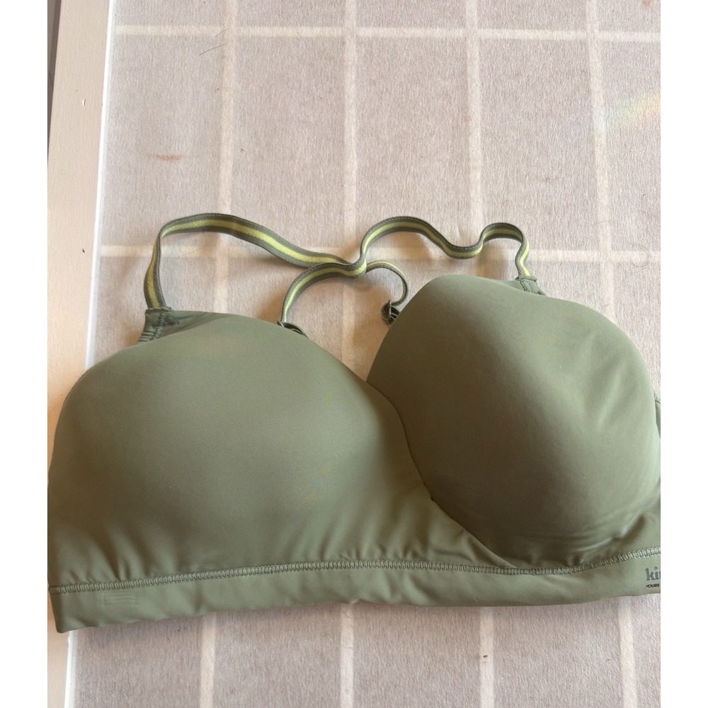 Kindly Yours Bra Women Sz M Cotton Blend Wireless Pull On Sports Bra‎